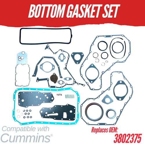 CUMMINS 4B 4BT 4BTA BOTTOM GASKET SET 3802375 145352A1 450C 480E